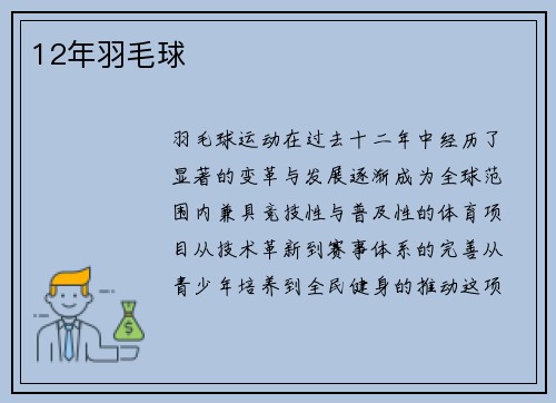 12年羽毛球